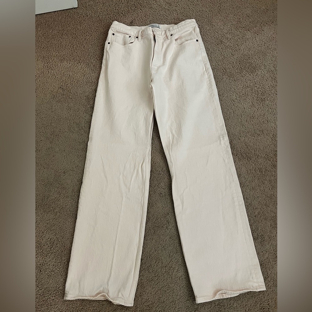 Abercrombie & Fitch High Rise 90s Relaxed Jeans in light pink